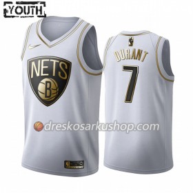 Dječji NBA Dres Brooklyn Nets Kevin Durant 7 Nike 2019-20 Bijela Golden Edition Swingman